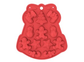 Molde silicona 12 figuras Navidad chicas 